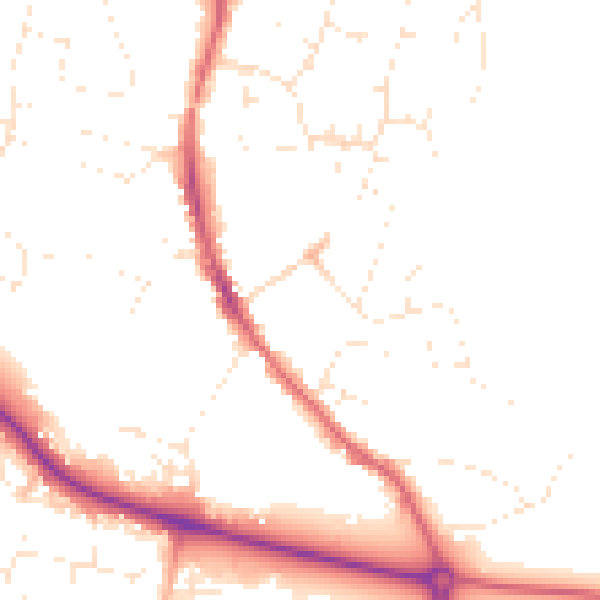 Daytime road noise heatmap for GL10 2QG