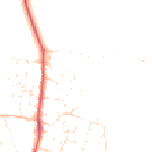 Daytime road noise heatmap for GL10 2QS