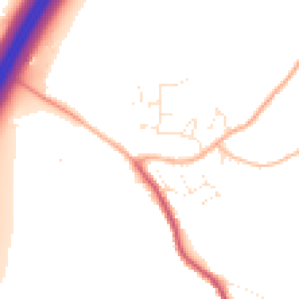 Daytime road noise heatmap for GL10 3AB