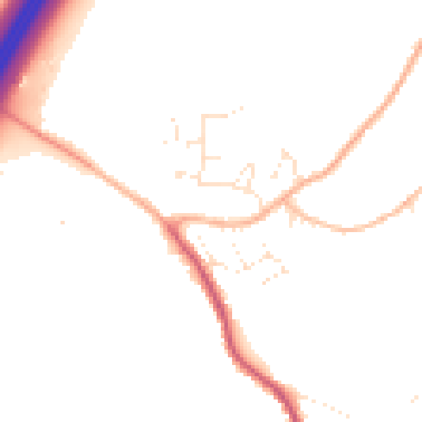 Daytime road noise heatmap for GL10 3AD
