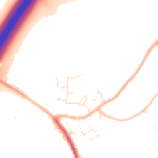 Daytime road noise heatmap for GL10 3EY
