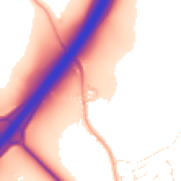 Daytime road noise heatmap for GL10 3FA