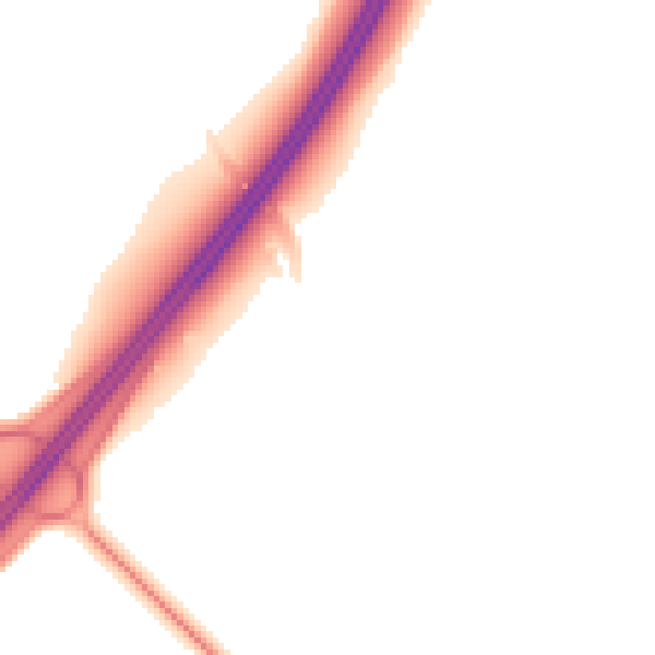 Night-time road noise heatmap for GL10 3FA