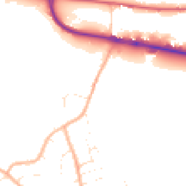 Daytime road noise heatmap for GL10 3HH
