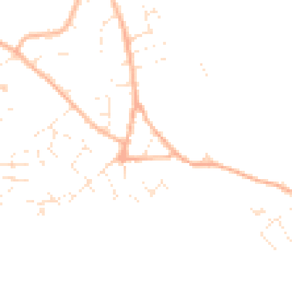 Daytime road noise heatmap for GL10 3JU