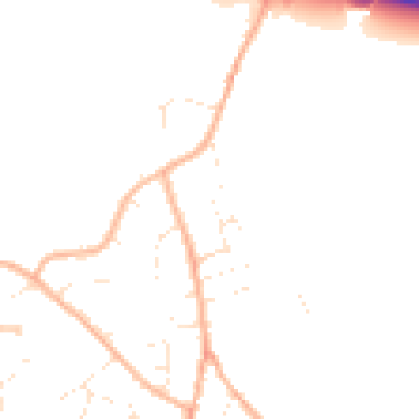 Daytime road noise heatmap for GL10 3LE