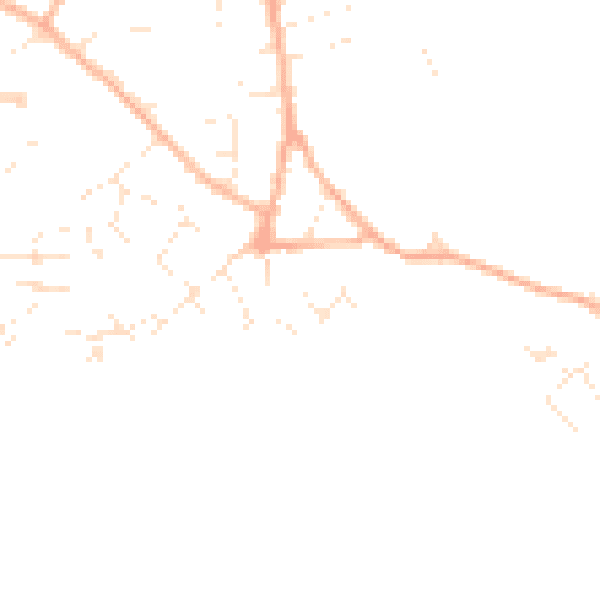 Daytime road noise heatmap for GL10 3LJ