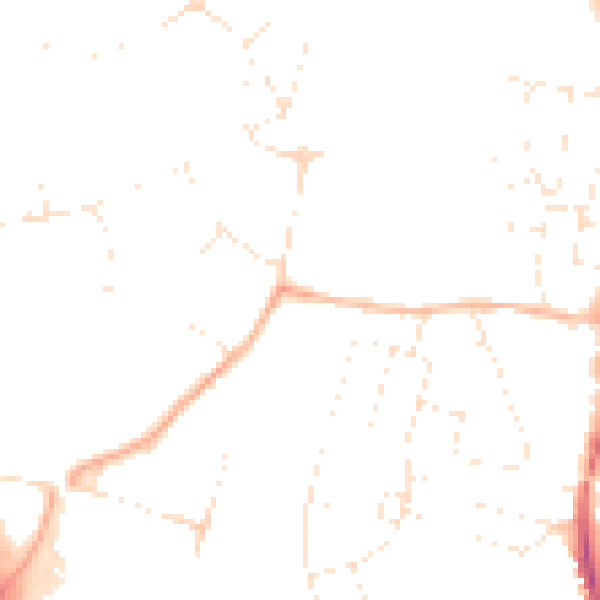 Daytime road noise heatmap for GL10 3RL