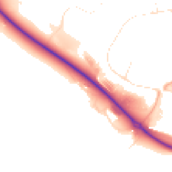 Daytime road noise heatmap for GL10 3RW