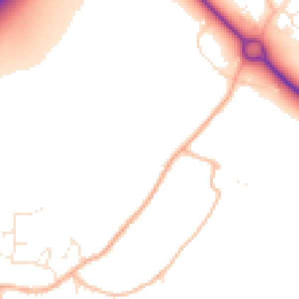 Daytime road noise heatmap for GL10 3RZ
