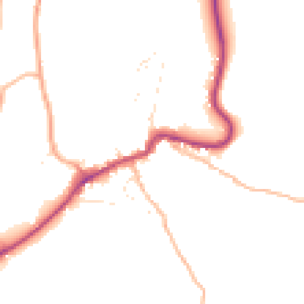 Daytime road noise heatmap for GL15 4DP