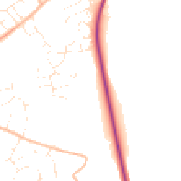 Daytime road noise heatmap for GL15 5RW