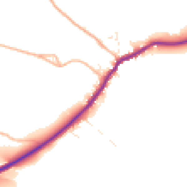 Daytime road noise heatmap for GL15 6ED
