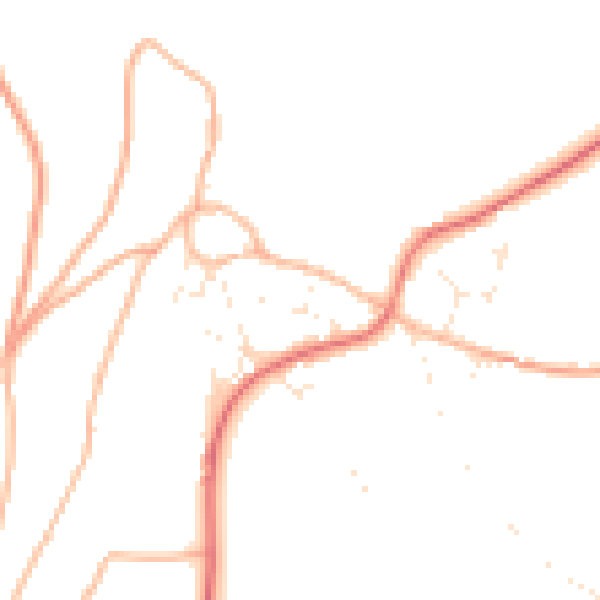 Daytime road noise heatmap for GL15 6UA