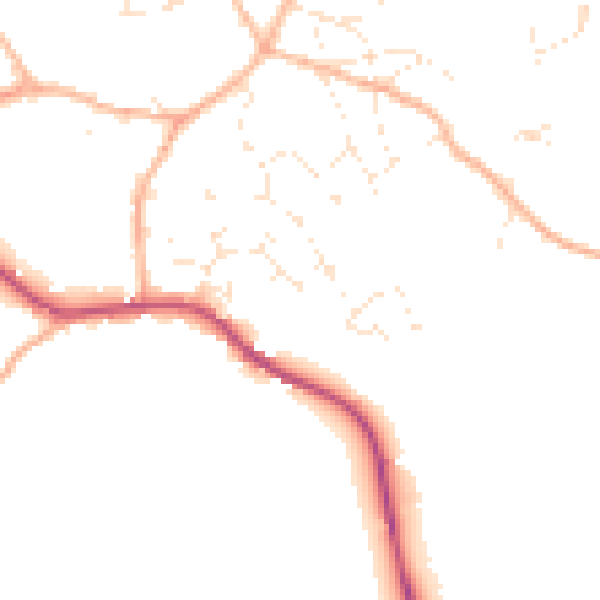 Daytime road noise heatmap for GL15 6XN