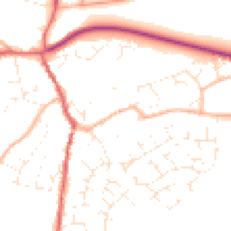 Daytime road noise heatmap for GL18 1AA