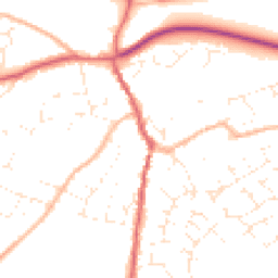 Daytime road noise heatmap for GL18 1AJ