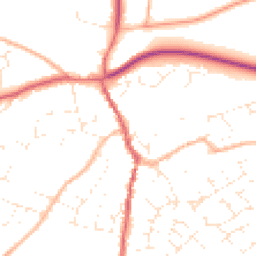 Daytime road noise heatmap for GL18 1AN