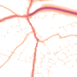 Daytime road noise heatmap for GL18 1AQ