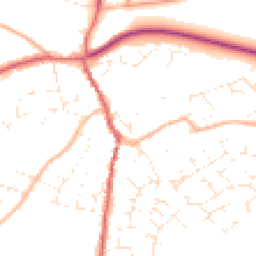 Daytime road noise heatmap for GL18 1AR