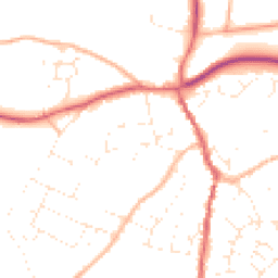 Daytime road noise heatmap for GL18 1BT