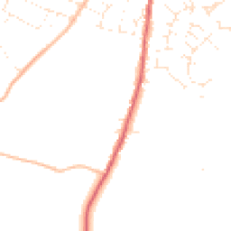 Daytime road noise heatmap for GL18 1JZ