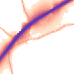Daytime road noise heatmap for GL18 1LU
