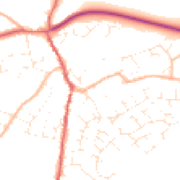 Daytime road noise heatmap for GL18 1PU