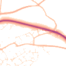 Daytime road noise heatmap for GL18 1RQ
