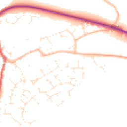 Daytime road noise heatmap for GL18 1SE
