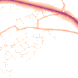 Daytime road noise heatmap for GL18 1TB