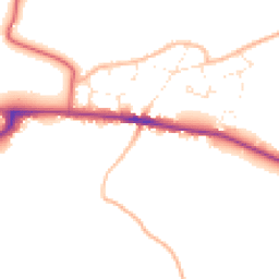 Daytime road noise heatmap for GL19 3DT