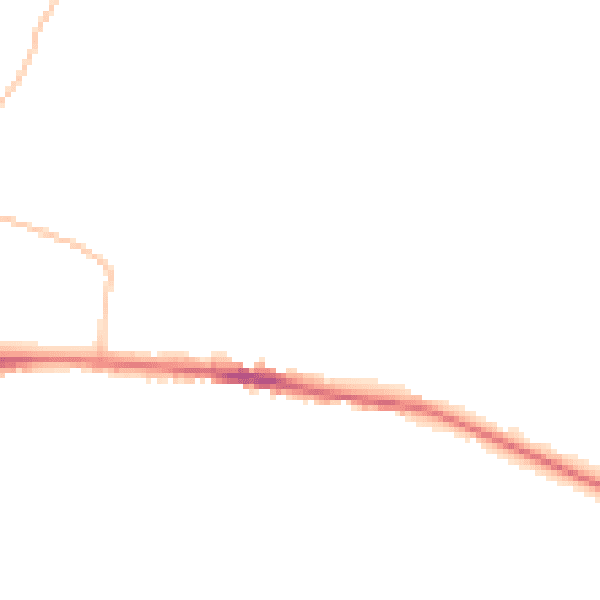 Night-time road noise heatmap for GL19 3DU