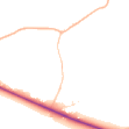 Daytime road noise heatmap for GL19 3EB