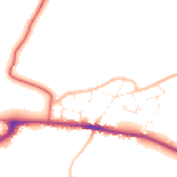 Daytime road noise heatmap for GL19 3EL