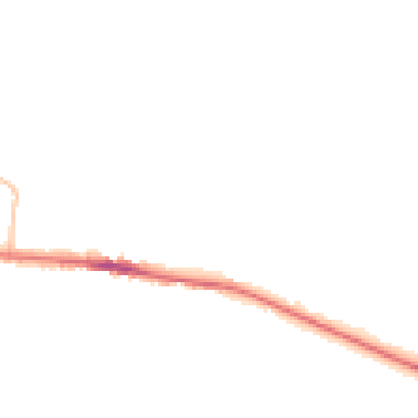 Night-time road noise heatmap for GL19 3EW