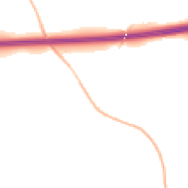 Night-time road noise heatmap for GL19 3PG