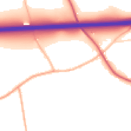 Daytime road noise heatmap for GL19 3PY
