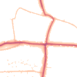 Daytime road noise heatmap for GL19 3QE