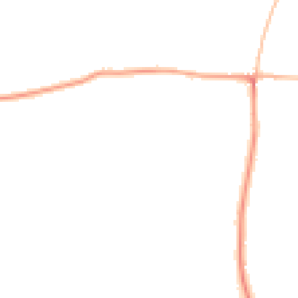 Night-time road noise heatmap for GL19 3RT