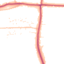 Daytime road noise heatmap for GL19 3SQ