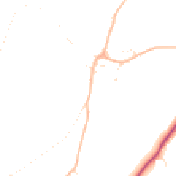 Daytime road noise heatmap for GL19 4DQ