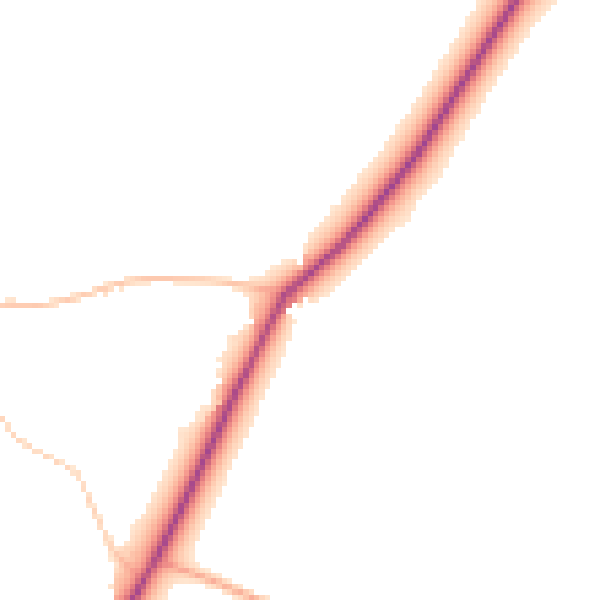 Daytime road noise heatmap for GL19 4PE