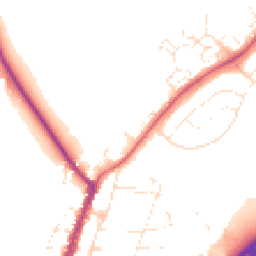 Daytime road noise heatmap for GL20 5AZ
