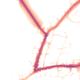 Daytime road noise heatmap for GL20 5BN