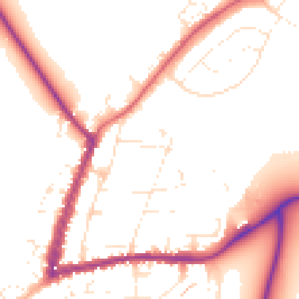 Daytime road noise heatmap for GL20 5DD