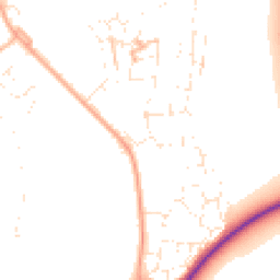 Daytime road noise heatmap for GL20 5HW