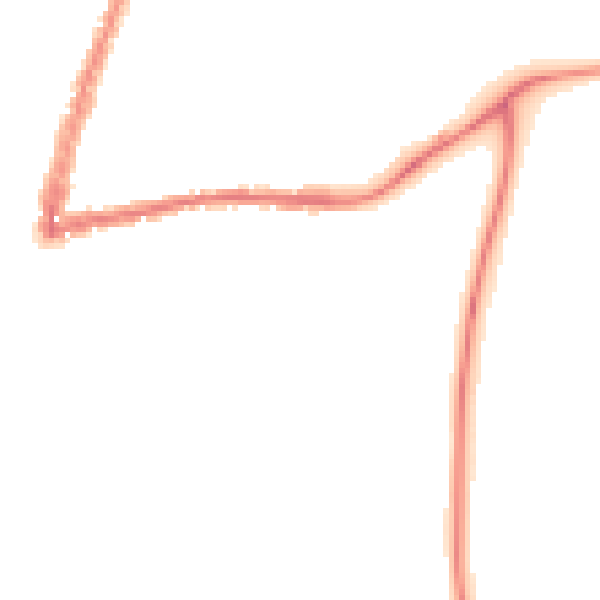 Night-time road noise heatmap for GL20 5QT