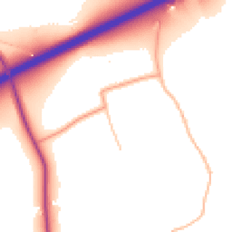 Daytime road noise heatmap for GL20 6AP