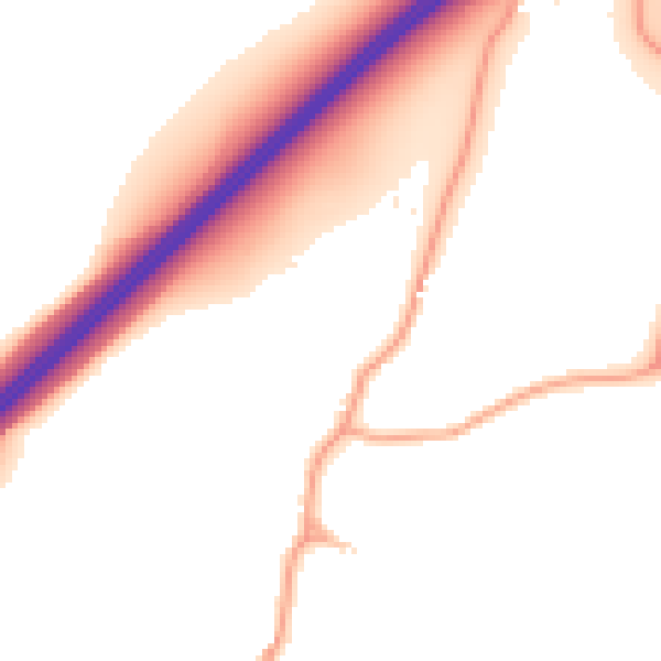 Daytime road noise heatmap for GL20 6BH